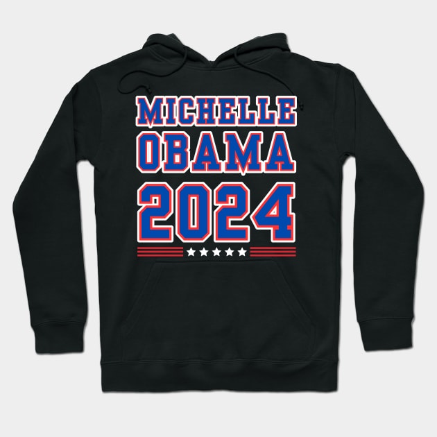 Michelle Obama 2024 Hoodie by Daz Art & Designs